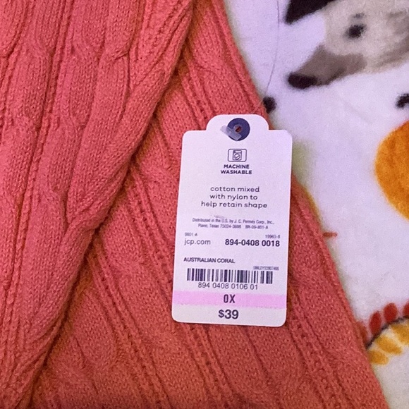 St John's Bay Australian Coral V Neck Pullover Sweater Long Sleeve Women Size 0X - Picture 3 of 11